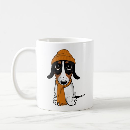 Mug Piebald Dachshund | Chien Hipster mignon (Gauche)