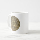 Mug Pièce commémorative 41 ans de sobriété Joyeux Anni (Devant gauche)