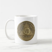 Mug Pièce commémorative de 6 ans de sobriété Joyeux An (Gauche)