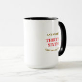 Mug Pièce commémorative de sobriété de 36 ans NOM PERS (Devant droit)