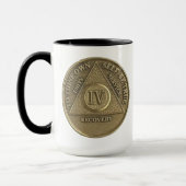 Mug Pièce commémorative de sobriété sur mesure de 4 an (Gauche)