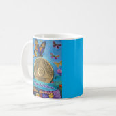 Mug Pièce de 17 ans de sobriété Félicitations Papillon (Devant gauche)