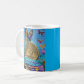 Mug Pièce de 2 ans de sobriété Félicitations Papillons (Devant gauche)