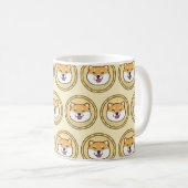 Mug Pièce de chien : Arrière - plan de devise de chiff (Devant droit)