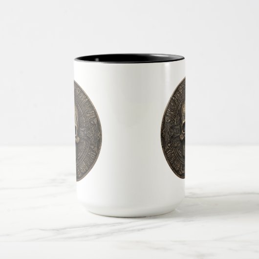 Mug Pièce de crâne 3D ancienne (Centre)