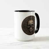 Mug Pièce de crâne 3D ancienne (Devant droit)