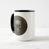 Mug Pièce de crâne 3D ancienne (Devant gauche)