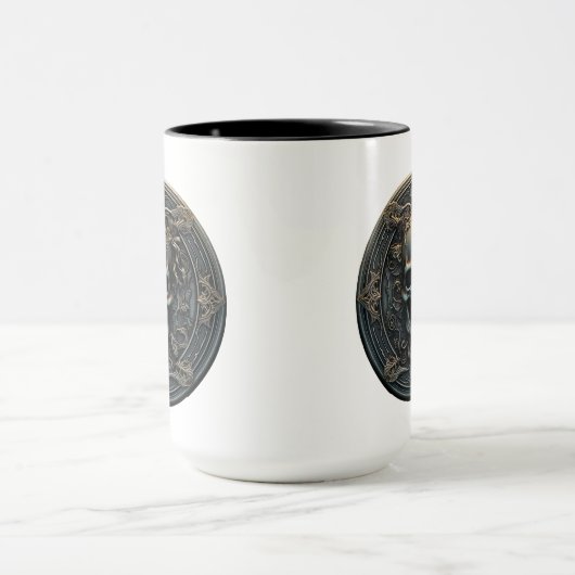 Mug Pièce de crâne 3D ancienne (Centre)