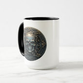 Mug Pièce de crâne 3D ancienne (Devant gauche)