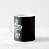 Mug Pièce de puzzle de l'autisme Sensibilisation à l'a (Devant gauche)