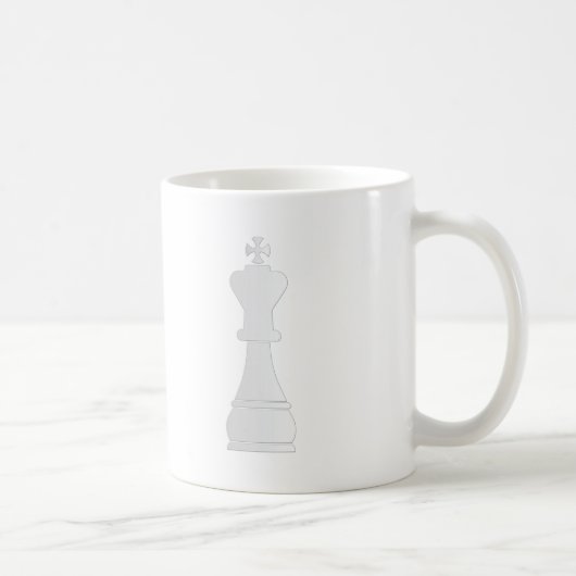 Mug Pièce d'échecs blanche de roi (Droite)