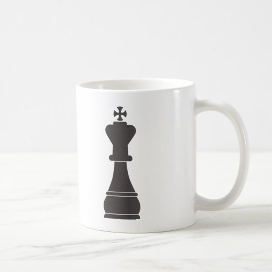 Mug Pièce d'échecs noire de roi (Droite)