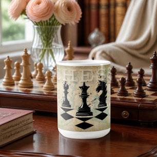 Mug Pièce d'échecs Reine Grunge Vintage Personnalisée