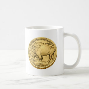Mug Pièce d'or de lingot de Buffalo