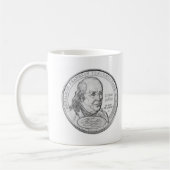 Mug Pièce en argent de Benjamin Franklin (Gauche)