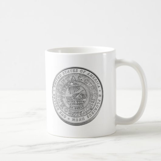 Mug Pièce en argent de Benjamin Franklin (Droite)