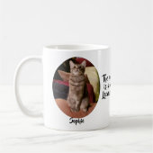 Mug Pièce maîtresse Feline Deux photos et noms (Gauche)