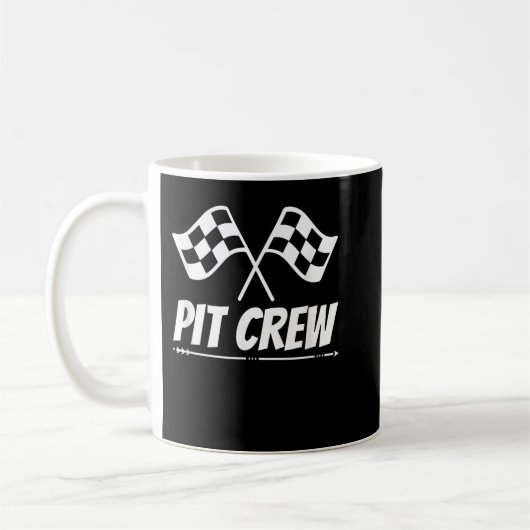 Mug Pièce mécanique de course de piste amusante Pit Cr (Gauche)