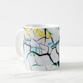 Mug Pièces acryliques multicolores fissurées (Devant gauche)
