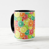 Mug Pièces de fruits d'agrumes pop art 2 (Devant gauche)