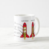 Mug Pièces de fusée et conception scientifique (Devant droit)
