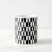 Mug Pièces de jeu d'échecs motif noir et blanc (Centre)