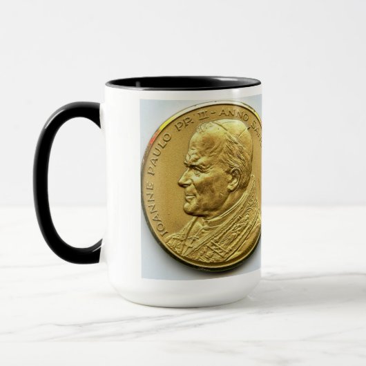 MUG PIÈCES DE MONNAIE DE PAPE JEAN PAUL II (Gauche)