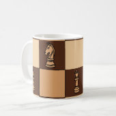 Mug Pièces de plateau de jeu d'échecs Joueur d'échecs (Devant gauche)
