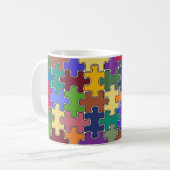 Mug pièces de puzzle couleur (Devant gauche)