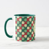 Mug Pièces de puzzle de Noël Nom du Motif géométrique (Gauche)