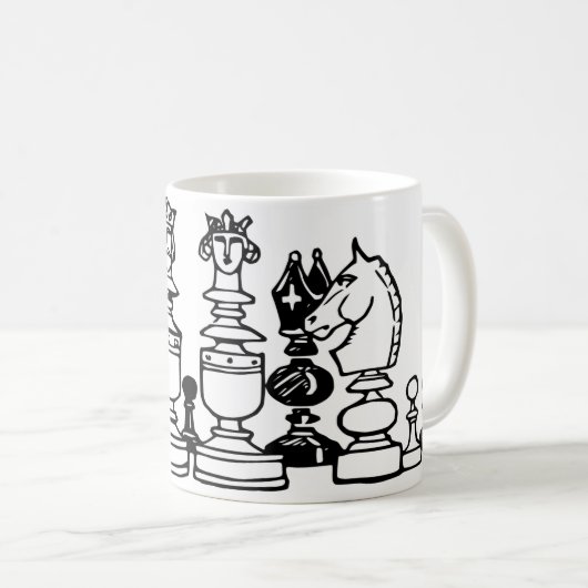 Mug Pièces d'échecs (Devant droit)