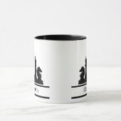 Mug Pièces d'échecs noirs personnalisées (Centre)