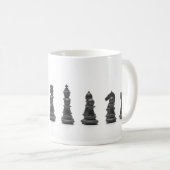 Mug Pièces noires d'échecs (Devant droit)
