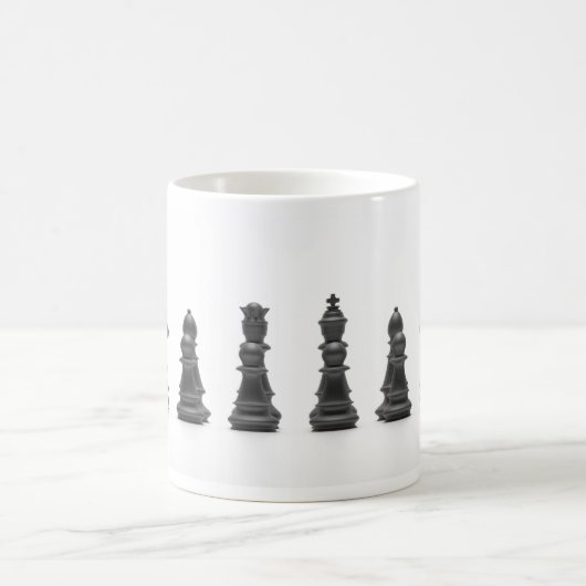 Mug Pièces noires d'échecs (Centre)