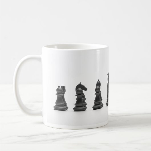 Mug Pièces noires d'échecs (Gauche)