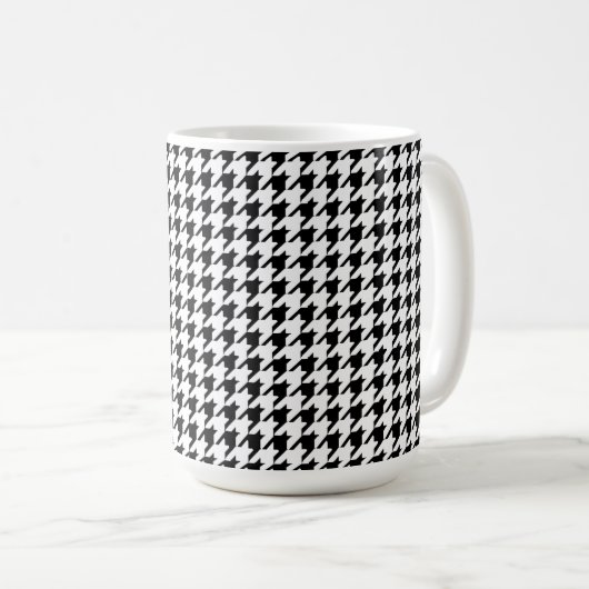 Mug Pied de fond noir et blanc (Devant droit)
