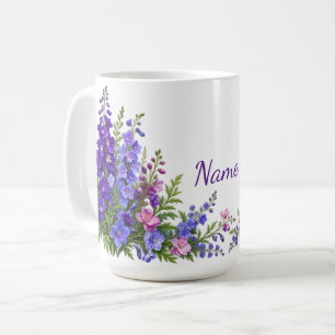 Mug Pied de l'alouette fleur de naissance de juillet p