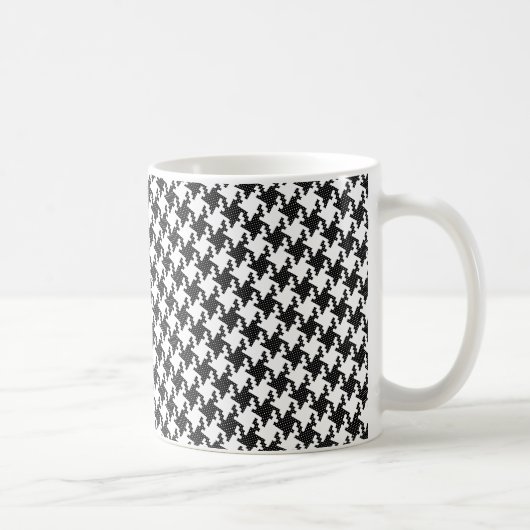 Mug Pied-de-Poule en croix noir et blanc (Droite)