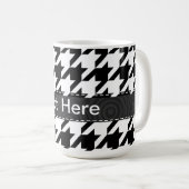 Mug Pied-de-poule noir et blanc (Devant droit)
