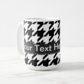 Mug Pied-de-poule noir et blanc (Devant gauche)