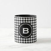 Mug Pied-de-poule noir et blanc classique avec le (Centre)