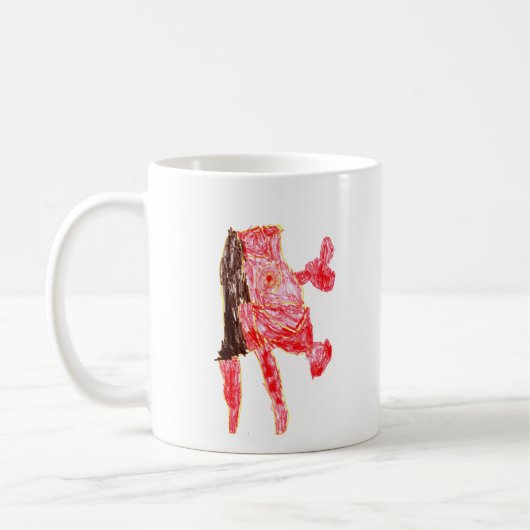 Mug Pied en fer rouge Fuzzy Express® Gzilla (Gauche)