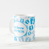 Mug Pieds bébé bébé garçon personnalisé (Devant gauche)