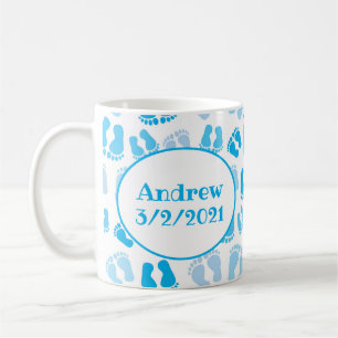 Mug Pieds de bébé garçon personnalisés