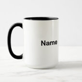 Mug Pieds en silhouette avec étiquette d'orteil (Gauche)