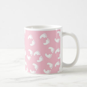 Mug Pieds pour bébé rose et blanc - Baby shower Imprim
