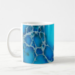 Mug Pierre curative bleue tropicale lumineuse de jaspe