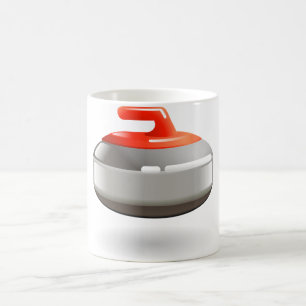 Mug Pierre de curling rouge Sports d'hiver