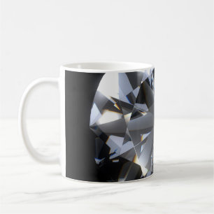 Mug Pierre de diamant : l'espace noir brille.
