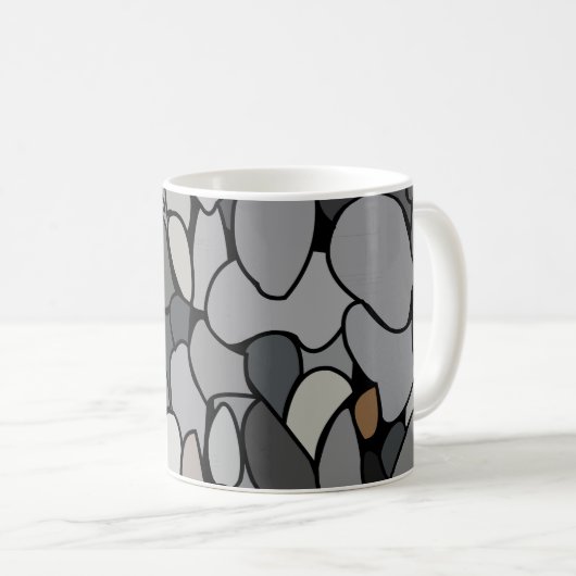 Mug Pierre de galets moderne (Devant droit)